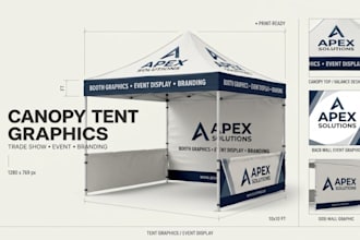 design canopy tent trade show event tent promotional graphics