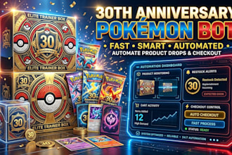 do target bot, walmart bot, pokemon center bot for 30th celebration products