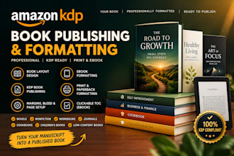 do amazon kdp book publishing, ebook formatting, book layout design, amazon kdp