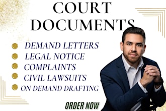 write legal motions appeals and pleadings for civil litigation lawsuit and forms