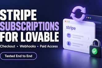 fix or set up stripe payments and memberships in your lovable app