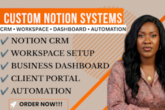 build custom notion CRM, workspace, dashboard, client portal and automation