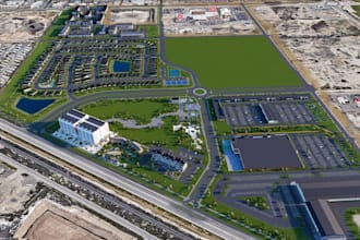 create 3d masterplan real estate development township site plan community render