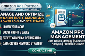 manage and optimize amazon PPC campaigns to lower acos and scale sales