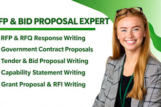 write rfp, rfq, tender, bid proposal and government contract