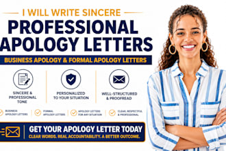 write sincere professional apology letters, business apology and formal apology