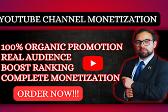 do organic video promotion for complete youtube channel monetization requirement