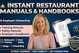 design a ready to use company training manual sop employee onboarding handbook