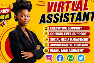instagram executive virtual assistant admin support canva instagram reels adhd
