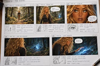 create youtube animation storyboards, animatics and short animated scenes
