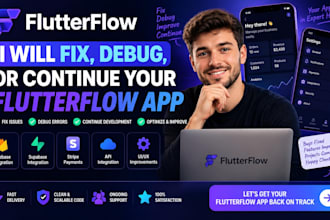 fix, debug or continue your flutterflow app