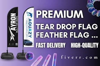 professional tear drop flag, feather flag