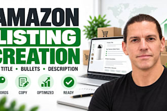 create amazon fba listings with SEO title, bullets and description