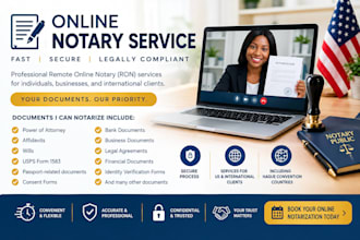 provide fast remote online notary and notarization services for legal document