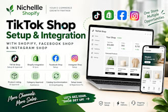 setup facebook shop, instagram shop, tiktok shop, tiktok shop setup and approval