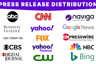 write and distribute a US UK press release to news sites PR distribution