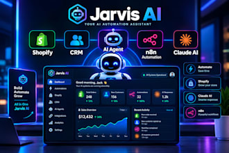develop jarvis ai assistant, multi ai agent n8n automation,shopify ai claude mcp