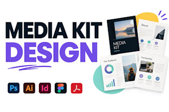 design elegant influencer media kit, US speaker sheet, influencer rate card, epk