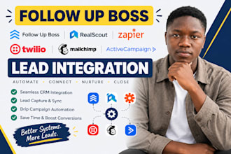 follow up boss realscout zapier twilio mailchimp activecampaign lead integration