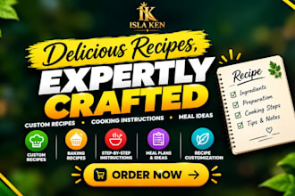 develop unique recipes and professional cooking instructions