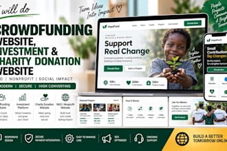 do crowdfunding website, investment and charity donation website, ngo, nonprofit