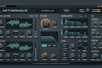 design custom vst plugin UI, audio plugin interface, synth skin and pro tools