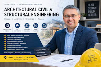 provide architect civil and structural engineer drawing in texas, florida, ohio
