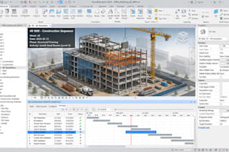 create 3d bim, 4d bim and 5d bim building information modeling using revit