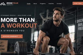 design squarespace crossfit gym website with membership join and workout blog