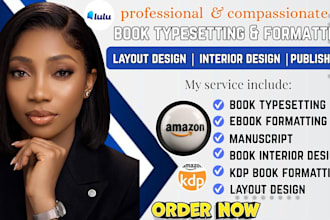 do book formatting typesetting and KDP book layout design