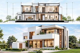 design modern residential architectural house plans and detailed floor plans