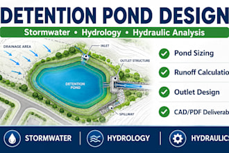 design a detention pond with stormwater calculations