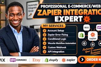 setup wix woocommerce zapier automation etsy shopify zapier integration expert