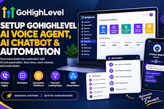 setup gohighlevel ai chatbot, go highlevel voice ai agent, and ghl VA automation