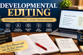 do developmental editing for manuscripts, fiction and story review