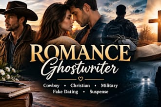 ghostwriter indie suspense cowboy christian military fake dating romance novel