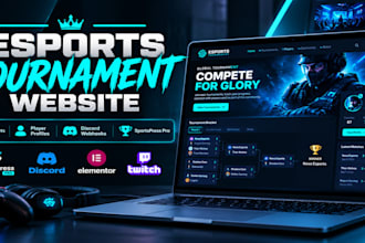 build esport tournament website with brackets player profiles discord community