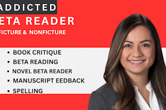professionally beta read and critique your novel