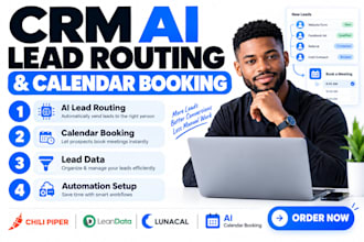 setup chili piper leandata default lunacal CRM ai lead routing calendar booking