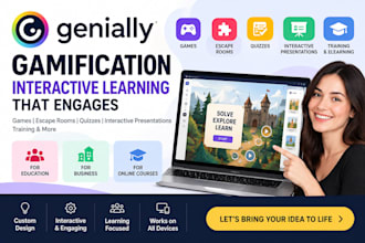 create a genially escape room interactive game quiz gamified learning expert