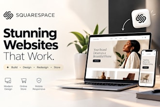 build squarespace website, design or redesign, squarespace store