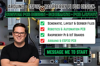 design pcb for arduino, esp32, raspberry pi, iot and robotics projects, pcb