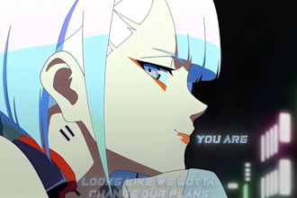 create 4k anime music video, amv, amv edits, 2d animated video, 2d animation