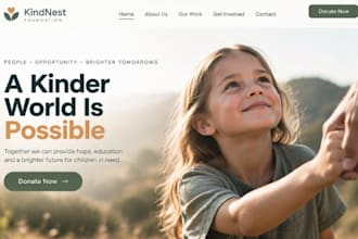design squarespace year end donation website for nonprofit fundraising campaign