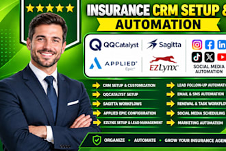 do insurance crm qqcatalyst sagitta applied epic ezlynx social media automation