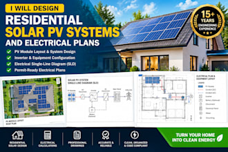 design residential solar pv systems and electrical plans