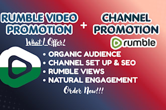 do organic rumble channel promotion video promotion