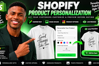 add product personalization and live view to your shopify store