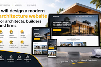 design a modern architecture website for architects, construction companies