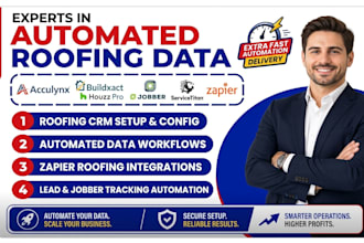 automate roofing data acculynx buildxact houzz pro jobber servicetitan zapier